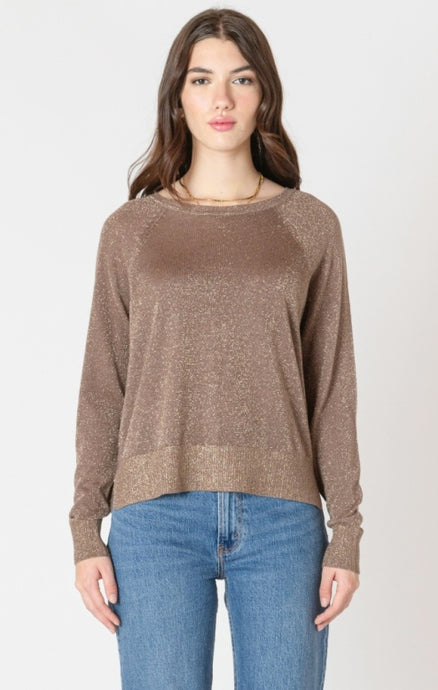 Raglan Lurex Sweater - Taupe Shimmer