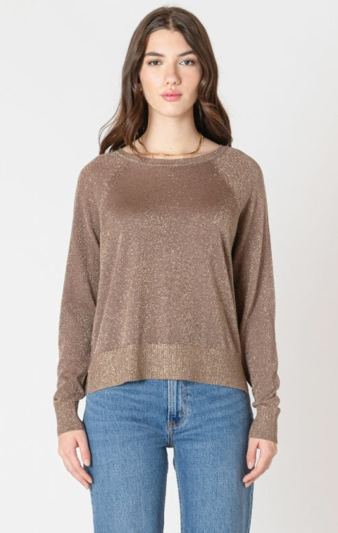 Raglan Lurex Sweater - Taupe Shimmer