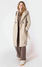 Load image into Gallery viewer, Belted Hooded Coat - Stone