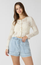 Load image into Gallery viewer, Pointelle Knit Cardigan - Soft Beige