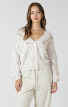 Load image into Gallery viewer, Embroidered Pointelle Cardigan