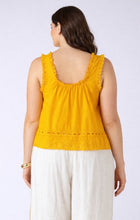 Load image into Gallery viewer, Embroidered Lace Trim Tank - Sunflower