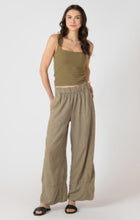 Load image into Gallery viewer, Wide Leg Linen Pant - Olive