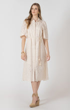 Load image into Gallery viewer, Embroidered Shirt Dress - Ecru