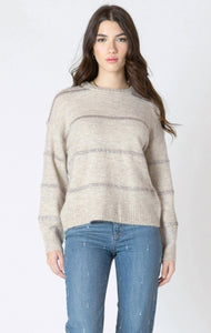 Sequin Stripe Sweater - Oat