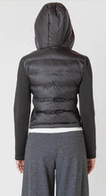 Load image into Gallery viewer, Mixed Fabric Puffer Jacket - Black