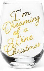 I'm Dreaming Of A Wine Christmas Stemless Wine Glass
