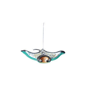 Manta Ray Ornament with Beads & Glitter Ornament