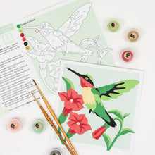 Load image into Gallery viewer, Mini Hummingbird Paint-By-Numbers Kit
