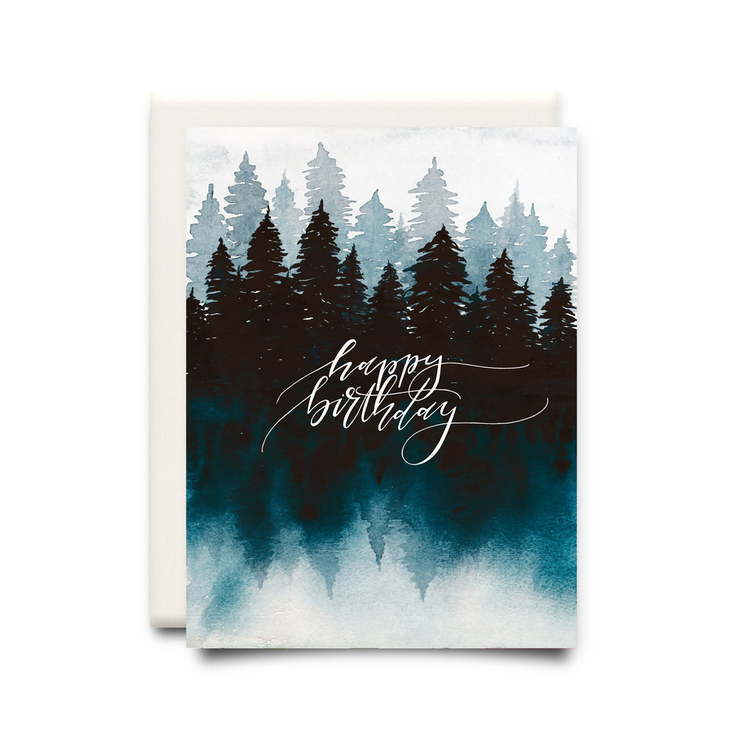 Watercolour Forest Birthday Card