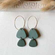 Load image into Gallery viewer, Clover and Coast Clay Dangle Earrings