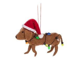 Dachsund with lights Ornament