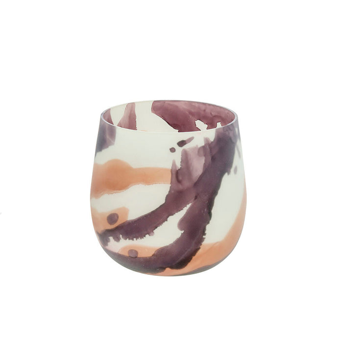 Lilac Matte Marble Votive - Large