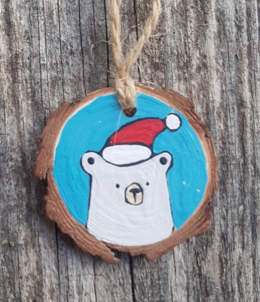 Westcoastkitsch Polar Bear with Hat Ornament