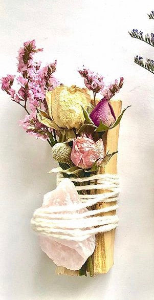 Assorted Floral & Crystal Palo Santo Bundles