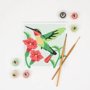 Mini Hummingbird Paint-By-Numbers Kit