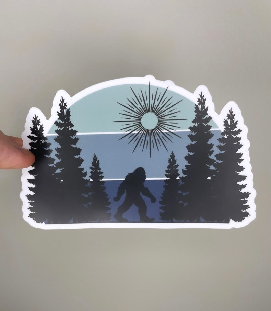 Sasquatch Forest Stroll Vinyl Sticker