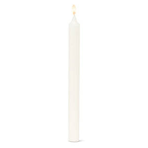 Straight Taper White Candle- Christmas
