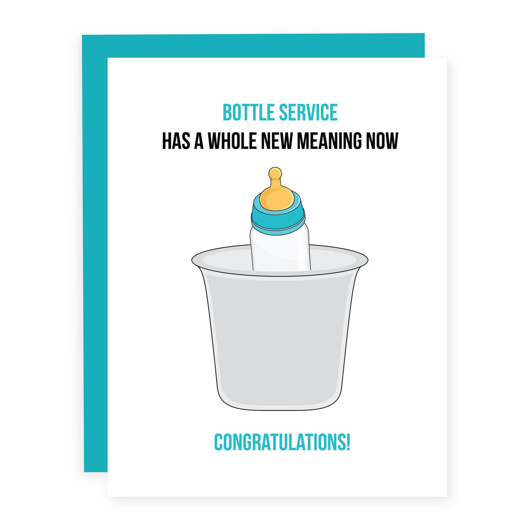 Bottle Service Baby Card - Cards