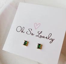 Load image into Gallery viewer, Emerald Baguette Earrings - Oh So Lovely