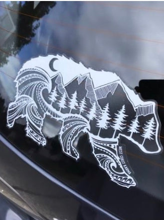 West Coast Karma Spirit Bear Car Decal