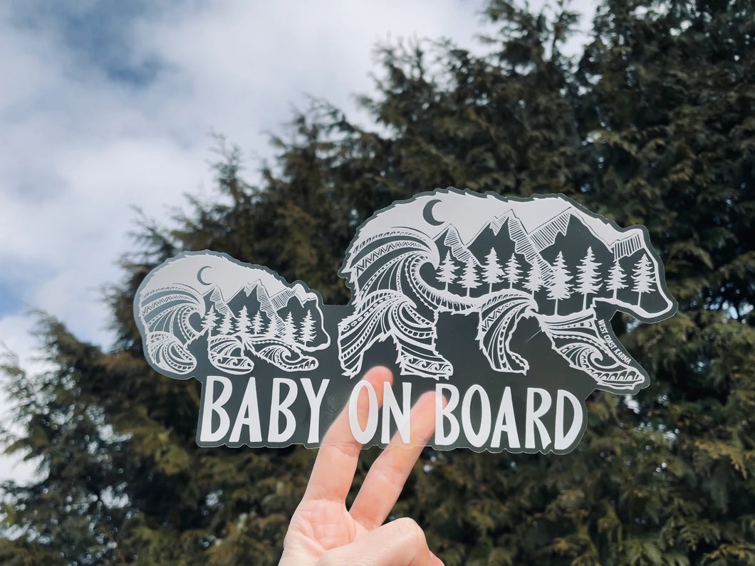 West Coast Karma Baby Bear On Board Decal