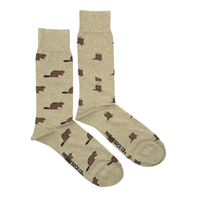 Men's Beaver & Log Socks - Friday Sock Co.