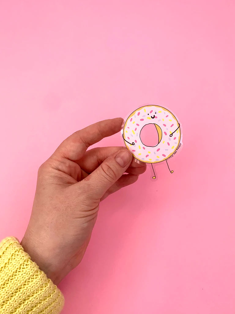 Donut Clear Vinyl Sticker- Little May Papery