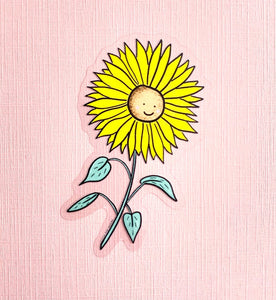 Sunflower Vinyl Sticker - Little May Papery Cards