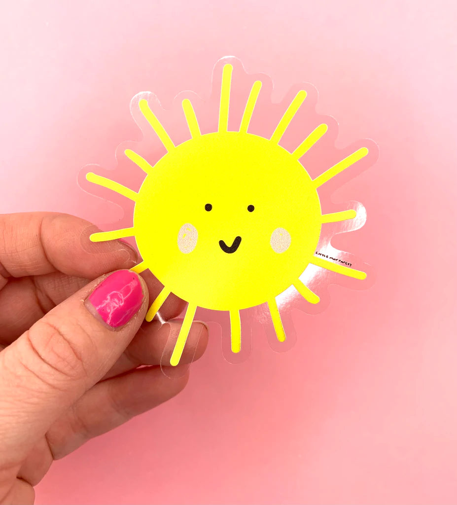 Clear Sunshine Vinyl Sticker - Little May Papery