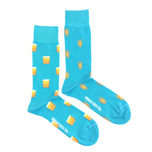 Load image into Gallery viewer, Men&#39;s Blue Beer And Barley Socks - Friday Sock Co.