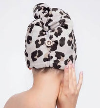 Load image into Gallery viewer, Quick Drying Hair Towel - Leopard - Kitsch