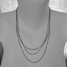 Load image into Gallery viewer, Nanaimo Triple Layer Textured Necklace - Silver