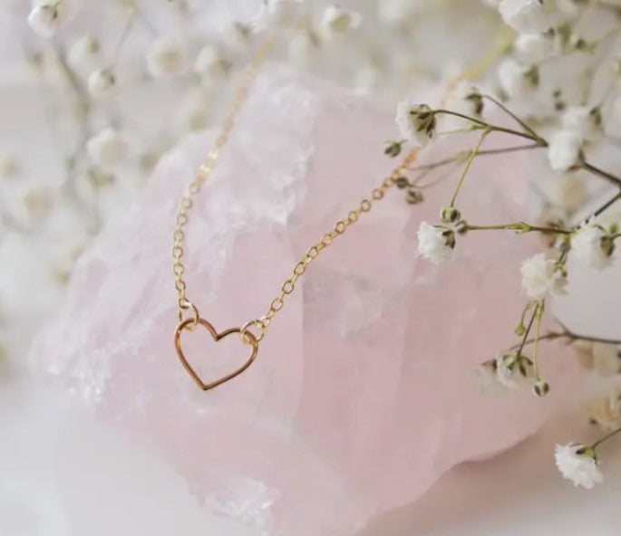 Open Heart Choker Necklace - Oh So Lovely