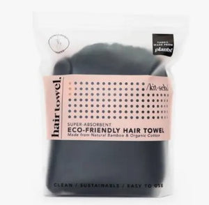 Eco-Friendly Hair Towel - Black - Kitsch