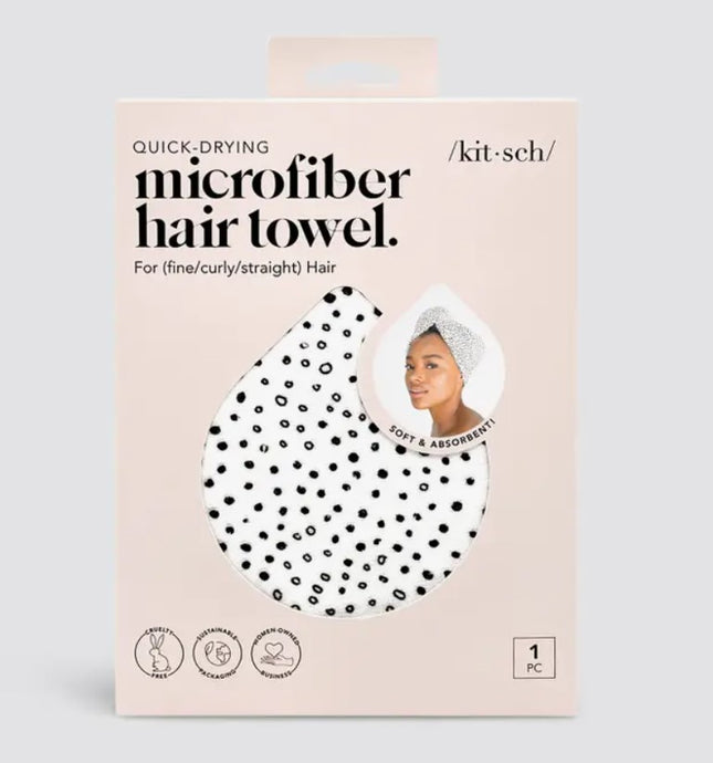 Quick Dry Microfiber Hair Towel - Microdot - Kitsch