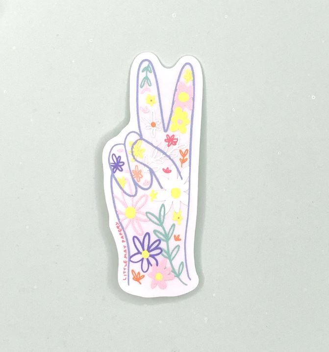 Peace Sign Vinyl Sticker - Little May Papery