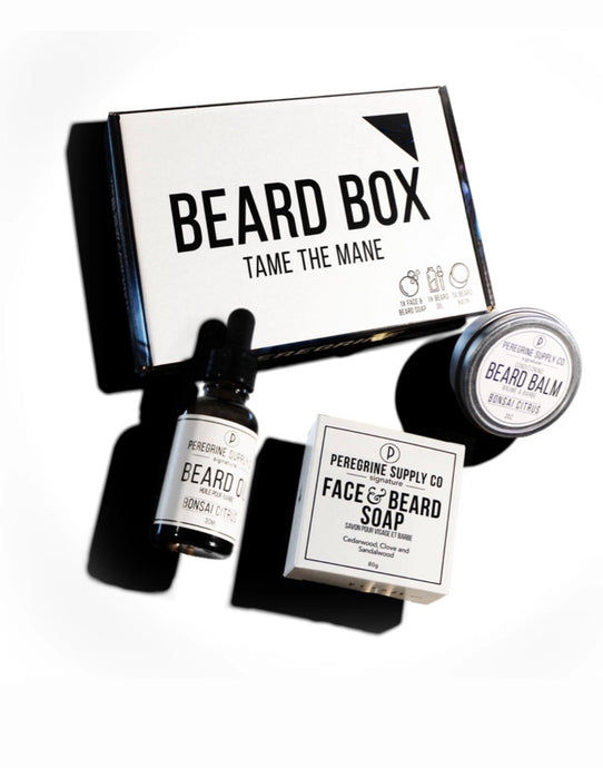 Assorted Peregrine Supply Co. Beard Boxes