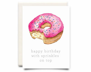 Happy Birthday With Sprinkles On Top Card
