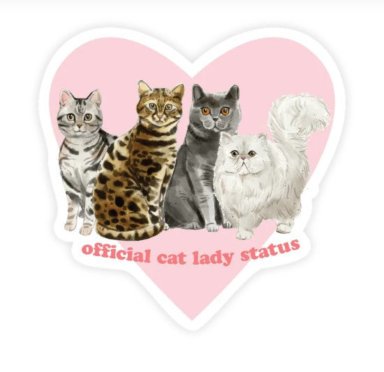 Cat Lady Status - Sticker