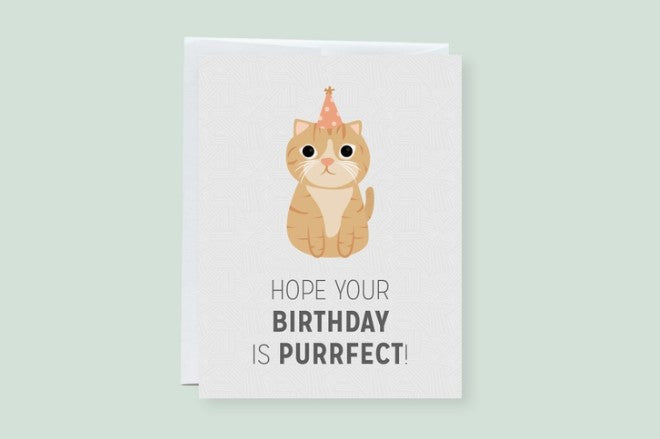 Hope Your Birthday Is Purrfect - Card