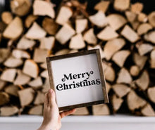 Load image into Gallery viewer, Merry Christmas Wood Sign