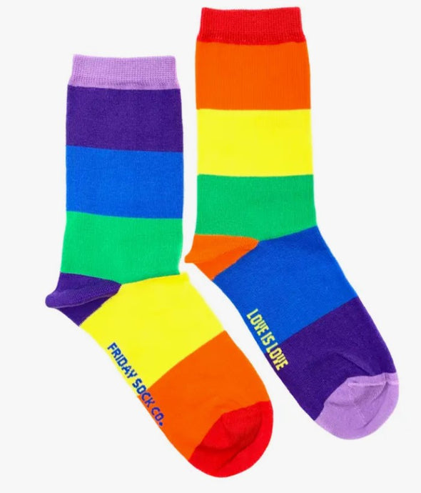 Women's Love is Love Rainbow socks - Friday Sock Co.