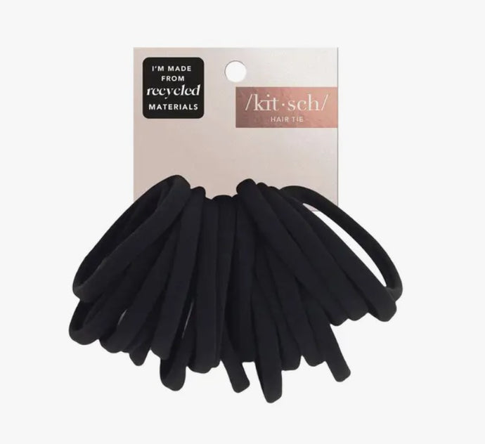 Eco-Friendly Black Nylon Elastics (Set of 20) - Kitsch