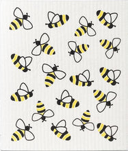 Load image into Gallery viewer, Bee and Beehive Swedish Dishcloth