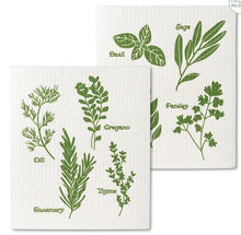 Load image into Gallery viewer, Assorted Herbs Swedish Dishcloth