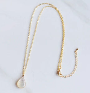 Nadia Mother of Pearl Charm Necklace - Oh So Lovely