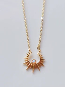 Sun Ray Opal Necklace - Oh So Lovely
