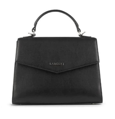 The Gracie - Black Vegan Leather 2-in-1 Handbag - Lambert Bags