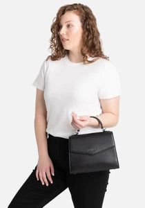 The Gracie - Black Vegan Leather 2-in-1 Handbag - Lambert Bags